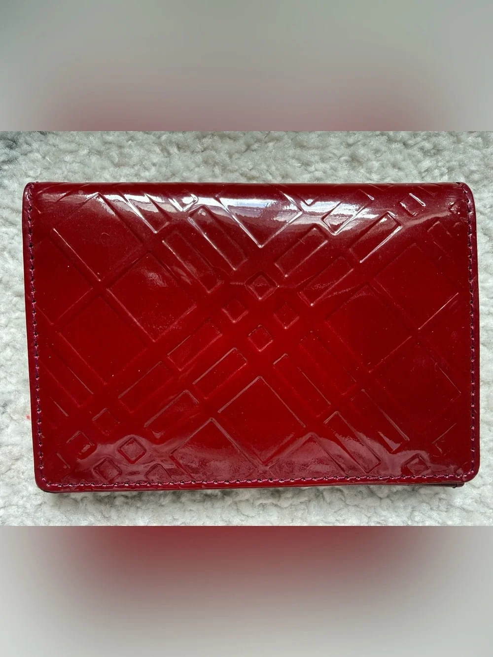 Burberry Red Leather Card Holder - Picture 2 of 5